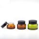 Light Green Glass Cosmetic Jars Oblique Shoulder Cream Glass Jars 200g