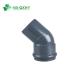 Glue Connection Superior Dark Grey Thick Wall Thickness PVC DIN Fitting for Water Supply