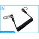 Coiled Spring Tool Safety Clip Lanyard With Carabin