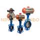 Rubber Soft Seat Pneumatic Wafer Butterfly Valve With Limit Switch