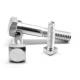 Stainless Steel Clamp T Slot Columnar Head Half Threaded Bolt SS316 A2 70 A2-80