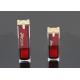 Golden Cover Red Body Plastic Airless Bottle Column Shape For Oxidized Cosmetics