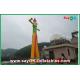 8m Yellow Inflatable Clown Dancer Double Legs Sky For Advertising