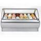 480L Stainess Steel Ice Cream Showcase Freezer With Digital Temperature Controller 1568mm Length