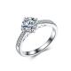 Women Fine Sterling Silver with  Hearts  Arrows CZ Diamonds Wedding Ring(RE662)