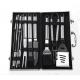 Wholesale Stainless Steel 10PCS Barbecue Tool set with Aluminum Box for BBQ TOOL