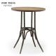 Patio Folding Bistro Bar Table Iron 180cm Wood Steel Garden Pub Cafe