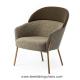 Modern Hotel Living Room Upholstered Fabric Leisure One Seater Armchair