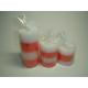 100% paraffin wax scented pillar candle with clear bag and printed label