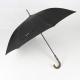 Black Large Curved Handle Umbrella Plastic J Handle With Rubber Coating