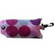 Pink Dots Nylon Folded Strings Back Bag, Nylon Storage Bags With Buttons Closure