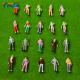 1/42 scale model paited color figures ABS plastic 4cm for model train layout passengers architecture