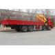 Red Sinotruk Howo Crane Truck / XCMG Crane 6.3T 8T 10T 12T Heavy Cargo Truck