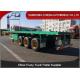 CE 3 Axles 50 Tons Flatbed Container Trailer Customized For Front Board