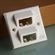 Network RJ45 4Port Face Plates ABS White Modular Face Plates For Networking