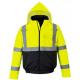 Breathable Mens Reflective Jacket Thick Customized Logo High Visibility