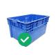 Virgin PP HDPE Seafood Stackable Storage Crates 70Kg Load Nestable Plastic Crates