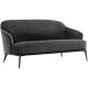 Scratch Resistant Anti Stain Black Fabric Lounge Suites Ergonomically Black Upholstered Couch
