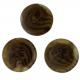 Resin Eco Friendly Polyester Fake Horn Buttons In 22L Deep Brown 4 Holes