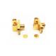 Female Right Angle SMP RF Connector Miniature 2 Holes Flange Mount Design