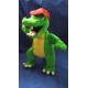 Green Dinosaur Wearing Red Baseball Hat pattern Custom Plush Toy with Enviroment Protected