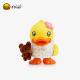 ODM Yellow Duck Piggy Bank Non Phthalate Pvc Polyester Material