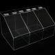 Clear Slatwall Acrylic Candy Display W/ 3 Boxes Perspex Bins with Dividers