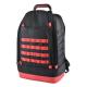 Water Resistant Tool Backpack Stylish Practical Backpack Black Red Color