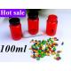 Transparent Red Empty Prescription Bottles 100cc 150ml For Supplement Pill