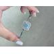 Blue Synthetic 1.2ct Lab Grown Diamond Bracelet Princess Cut 18k White Gold