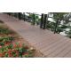 Eco-friendly WPC Decking Flooring Waterproof Brown For Boardwalk