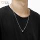 Hip Hop Titanium Steel Clavicle Cuban Chain Necklace Square Block Pendant Chokers