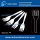 PP White 6 inch Disposable plastic fork for Western food/ fruit cake moulding
