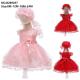 Pink Red Princess Dress Up Costumes Customization Round Neck Fashion