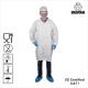 CE Medical Disposable Lab Coat ISO13485 Microporous Film Disposable Jacket