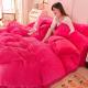 Customizable Modern Style Rainbow Color Faux Fur Velvet Fluffy Plush Soft Bedding Set