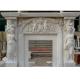 Meticulous Freestanding Marble Fireplace Surround With Angel Sculpture