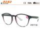 Hot sale style reading glasses , made of PC frame with spring hinge,metal silver pins,suitable for women