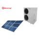 Meeting hot water heater air to water heat pump with flat plate solar collector CE