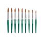 Fashion Green Nail Art Paint Brushes Kolinsky Hair And Carved Ferrule