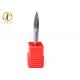Metal Removal Solid Carbide Burrs , Aluminum Cut Carbide Burrs Shape G Tree Pointed End