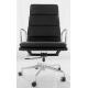 Aluminum Frame Executive Leather Office Chair With Gas Lifting And Knee Tilt Mechanism