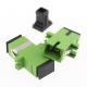 Convenient SC Simplex Adapter Low Environmental Sensitivity ROHS Approved