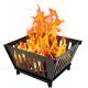 Outdoor Portable Iron Fire Pit Log Stove with Dacromet Electrophoretic Paint Coating