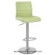 Upholstered Plywood 48CM 112CM Beige Leather Bar Stools With Metal Legs
