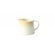 Organic Shaped Ceramic Milk Pot Lovely Little With Beige Reactive Color