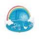 Outdoor Rainbow Inflatable Splash Pool With Canopy For Kiddie Water Play Mat Toy
