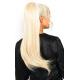 Wrap Around Straight Hair Ponytail Straight Hair Extension Clip in 22 Inch human Hair Ponytails Blonde Color