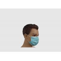 Personal Safety Single Use Face Mask Blue CE Certification Flu Mouth Cover