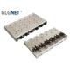 GLGNET 0.25mm SFP Cage Connector 1 X 6 Stacked 1 Piece Stamped Formed Metal